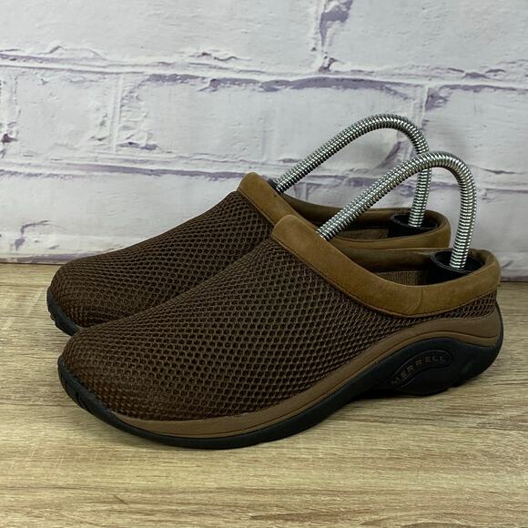 Merrell Encore Bypass 2 Brown Mesh Clogs Women's Size 7 Comfort Slip On Shoes - Picture 3 of 8